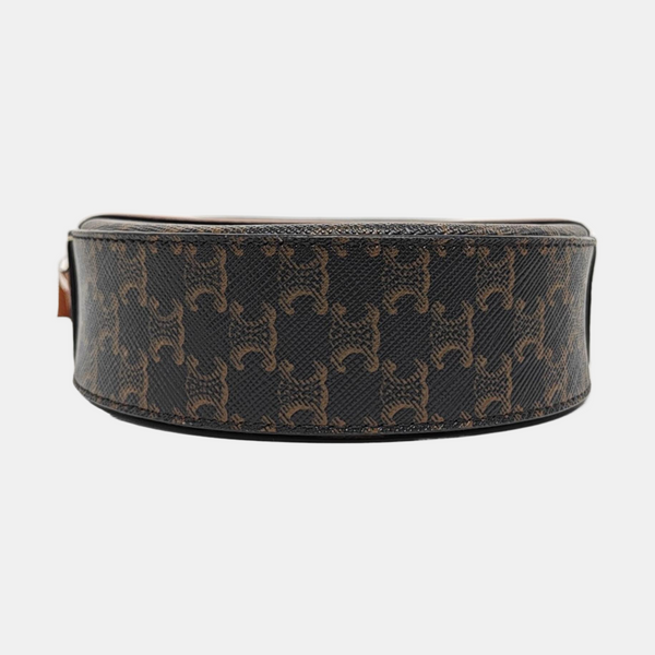 Authenticated pre-owned  TRIOMPHE ROUND Coated Canvas Brown - Shoulder Bag at Looply
