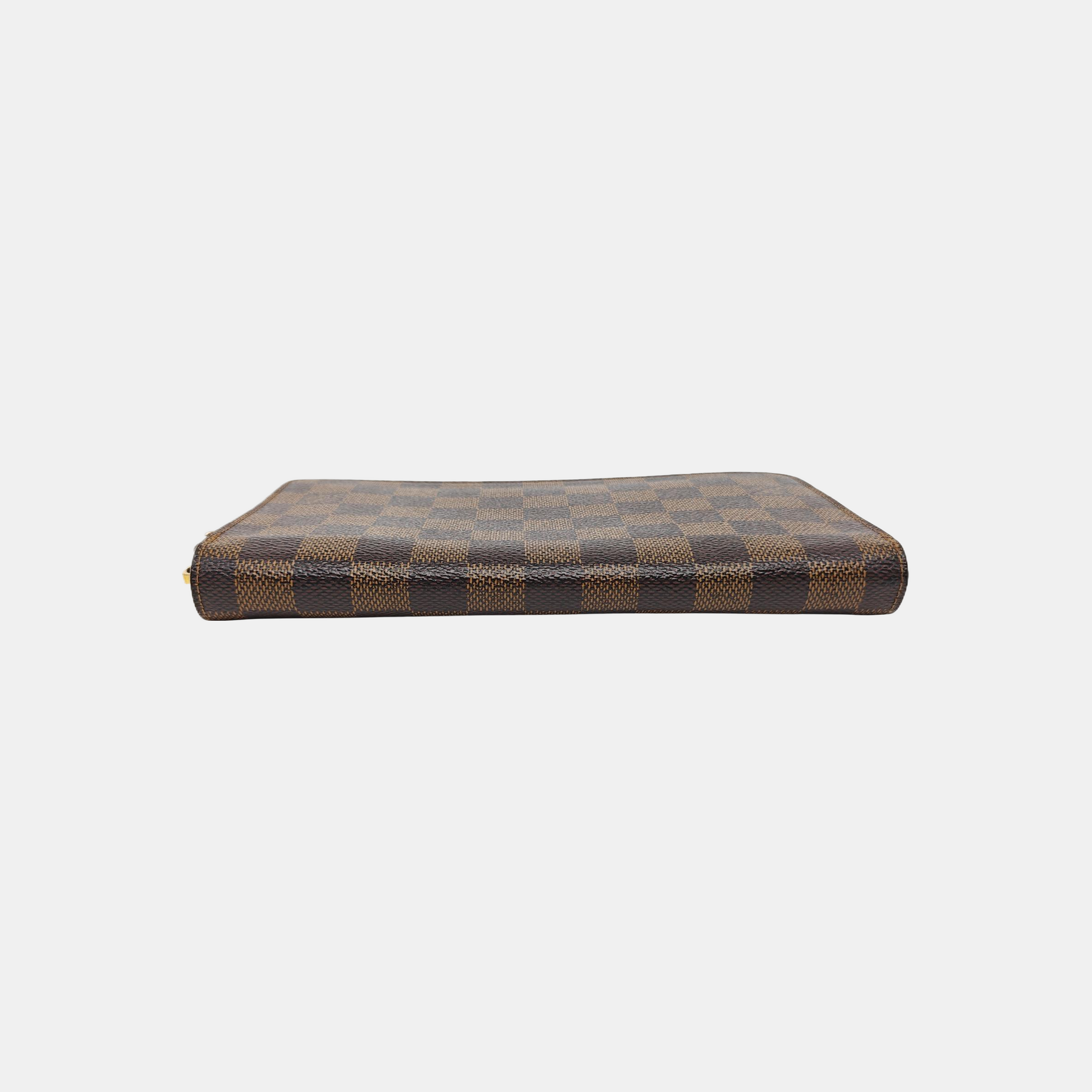 ZIPPY Damier Ebene Coated Canvas Brown Wallet