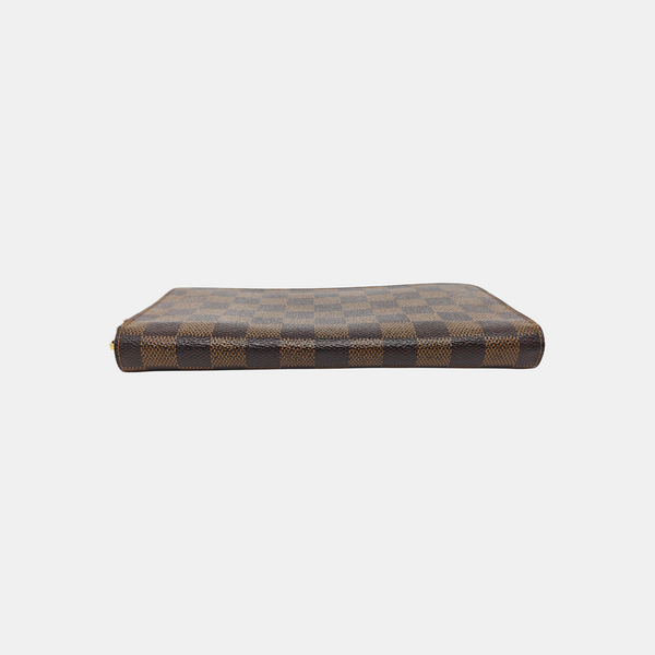 ZIPPY Damier Ebene Coated Canvas Brown Wallet