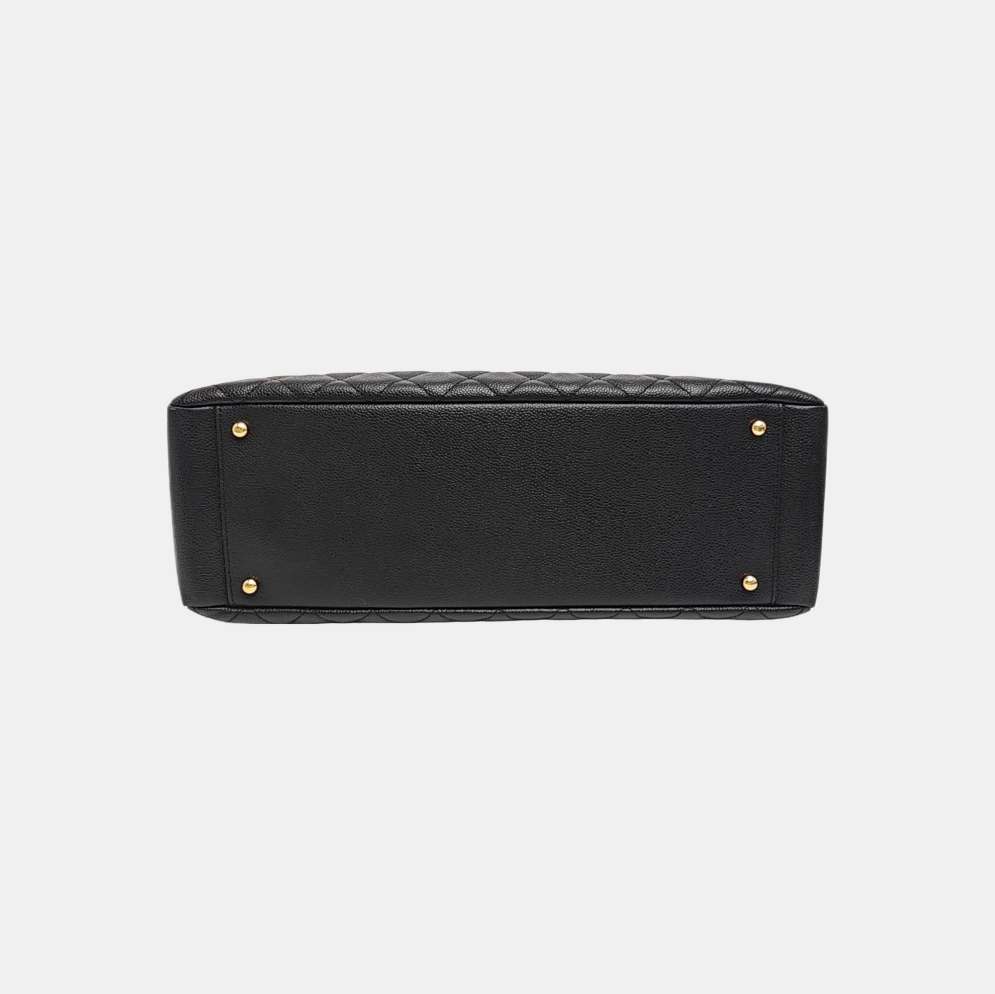 CHANEL GST Extra Large Quilted Grained Calfskin Black
