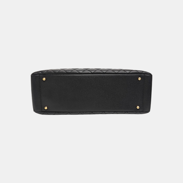 CHANEL GST Extra Large Quilted Grained Calfskin Black
