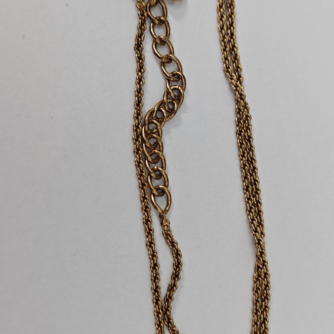 Petit CD Metal Gold Necklace