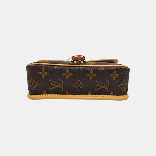 DIANE Nano Monogram Coated Canvas Brown