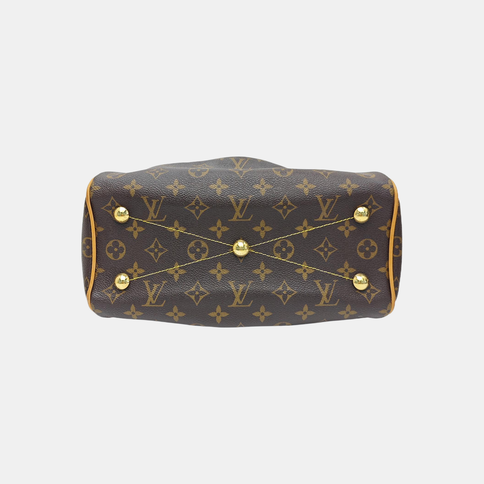 Monogram Coated Canvas Top Handle Bag Brown
