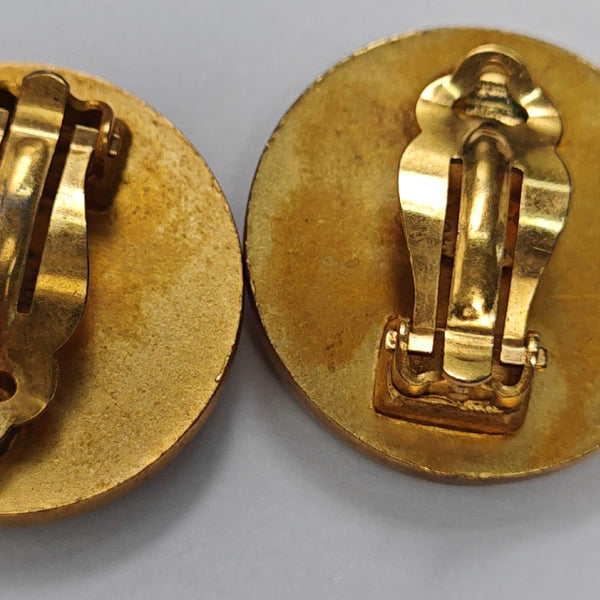 Metal Gold Clip On Earrings