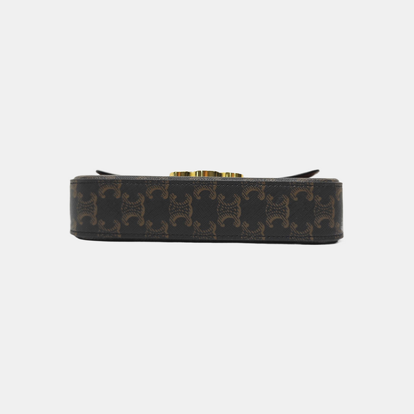 TRIOMPHE Small Coated Canvas Brown