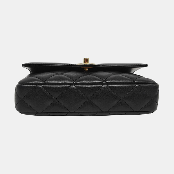WOC Quilted Lambskin Black
