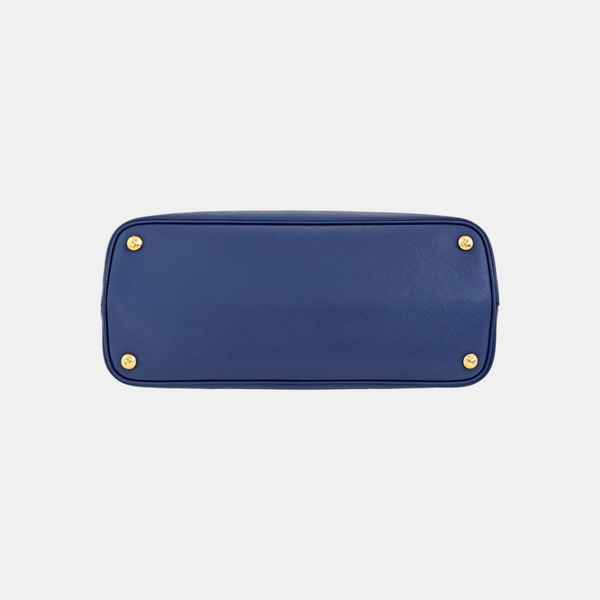 Double Large Saffiano Calfskin Blue
