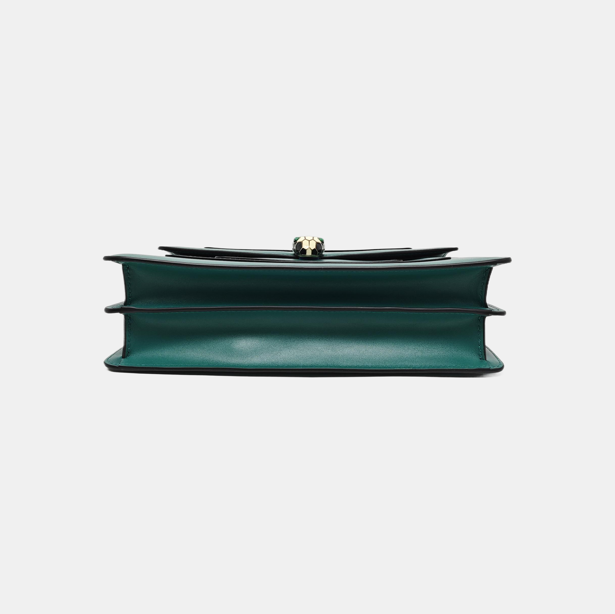 SERPENTI FOREVER Medium Calfskin Green
