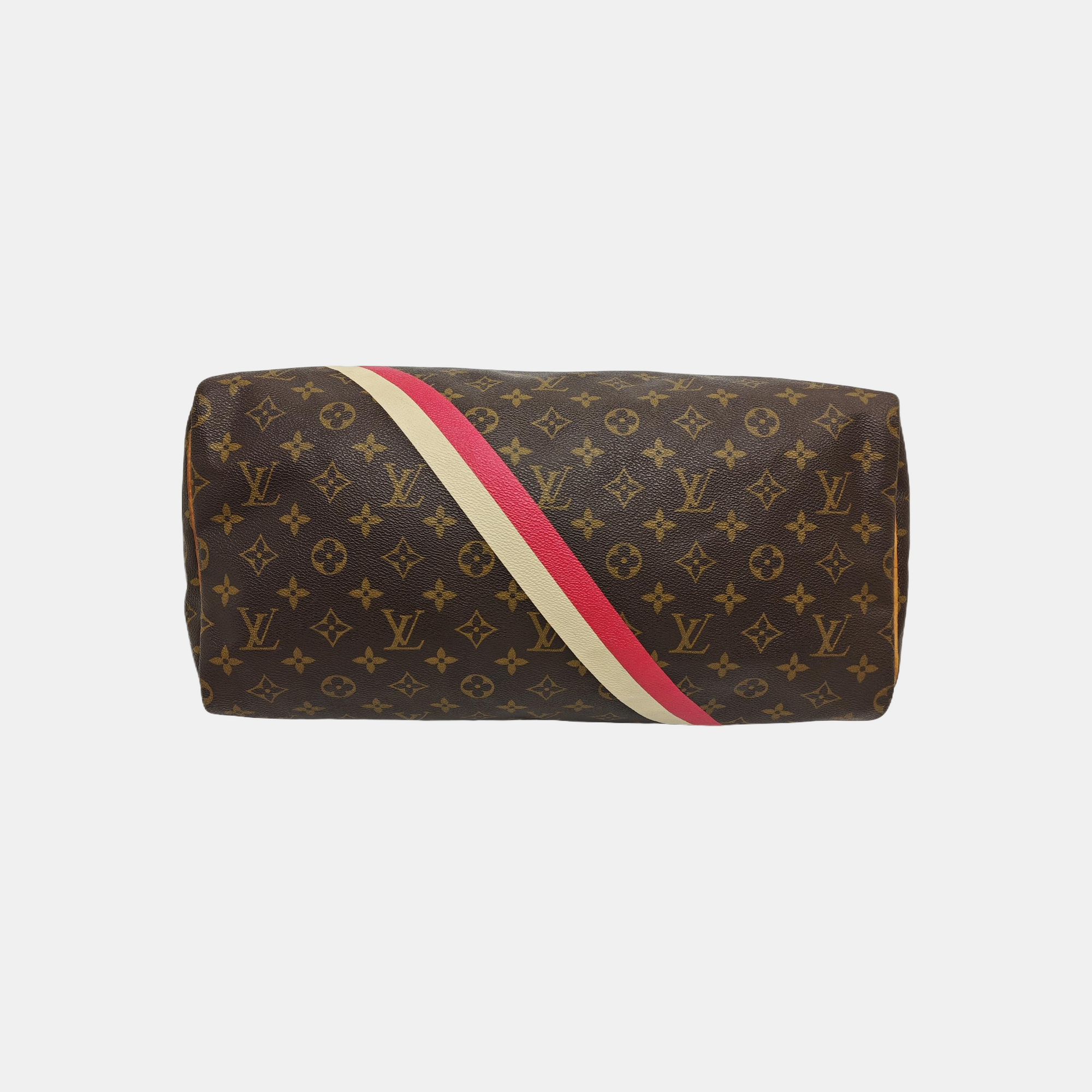 Monogram Coated Canvas Top Handle Bag 40 Brown