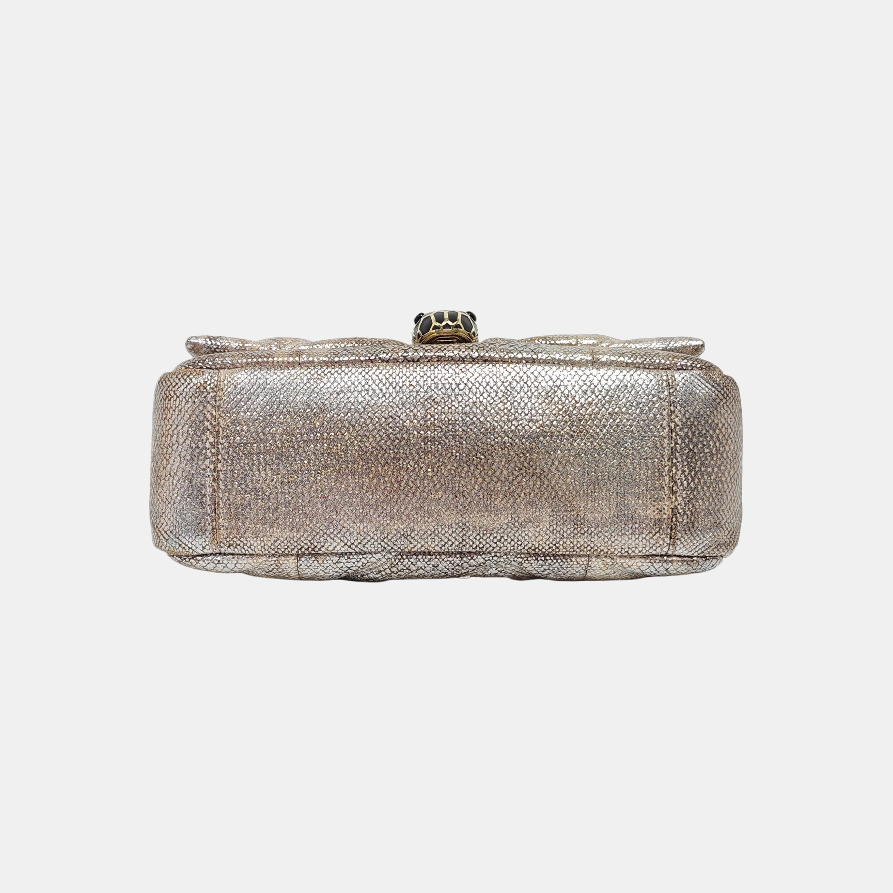 SERPENTI CABOCHON Small Quilted Python Beige