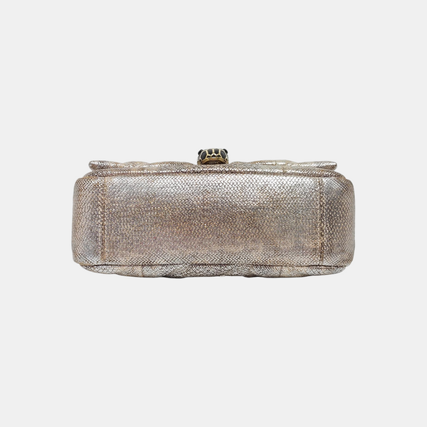 SERPENTI CABOCHON Small Quilted Python Beige