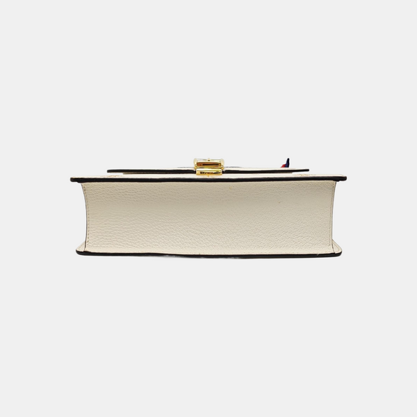 Calfskin Shoulder Bag Small White