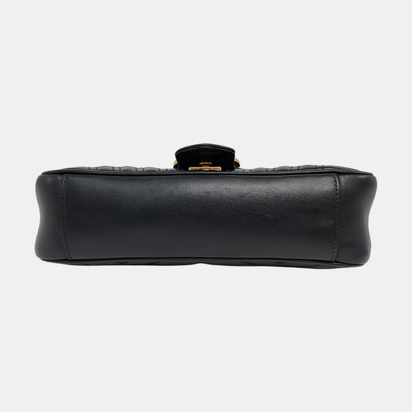 GG Marmont Medium Quilted Calfskin Black
