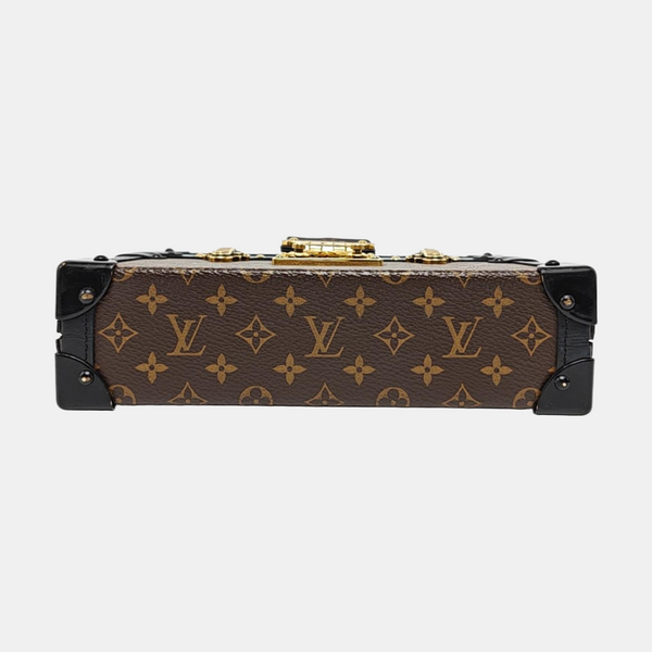 PETITE MALLE Monogram Coated Canvas Brown