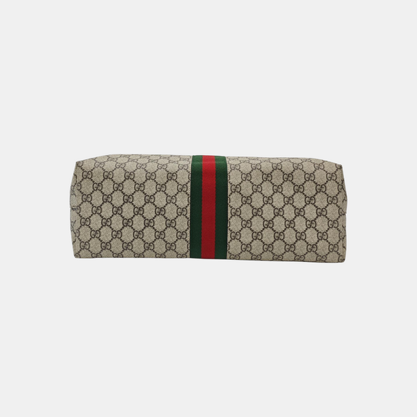Ophidia Medium Monogram Coated Canvas Beige