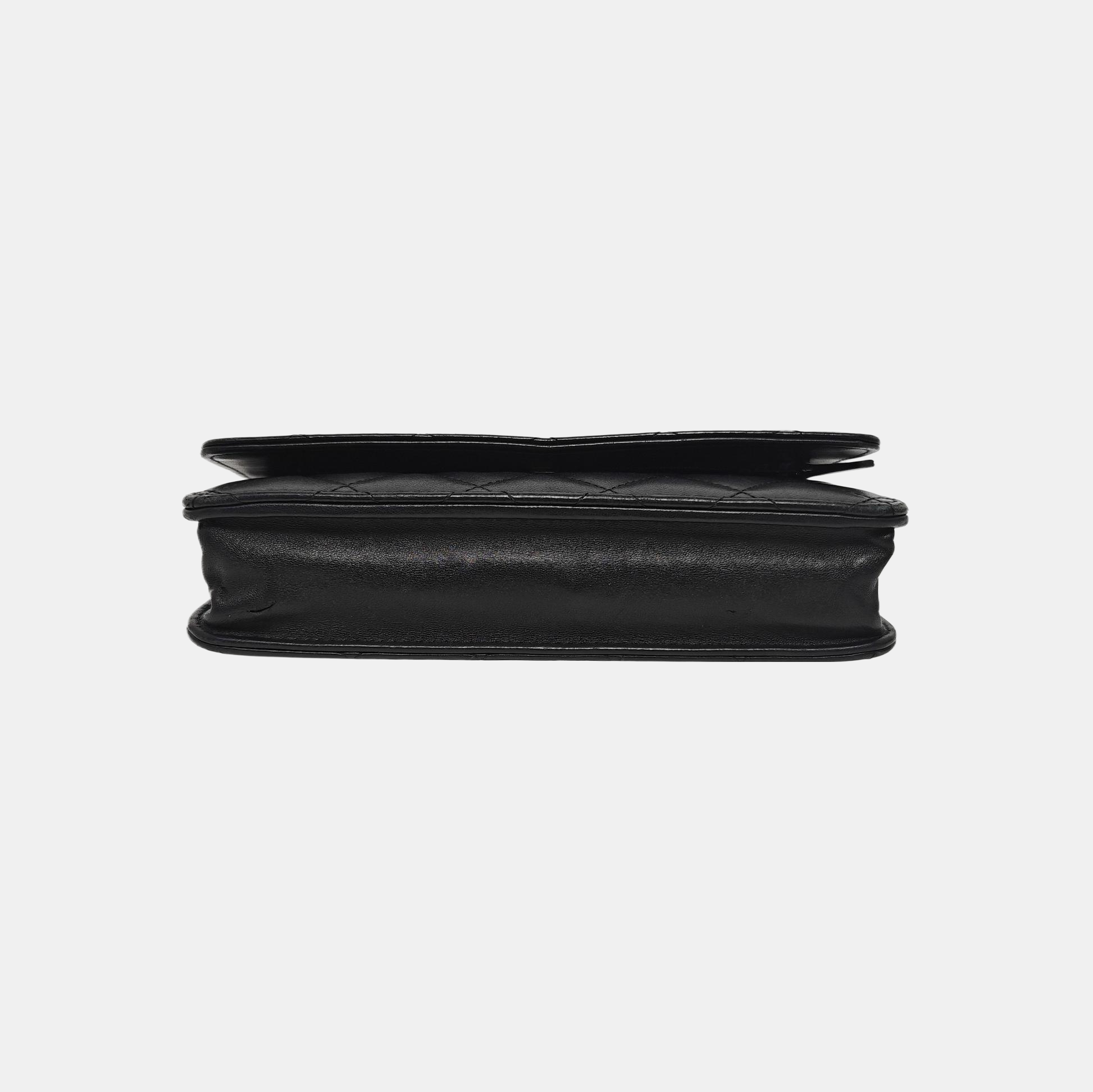 WOC Mini Quilted Lambskin Black