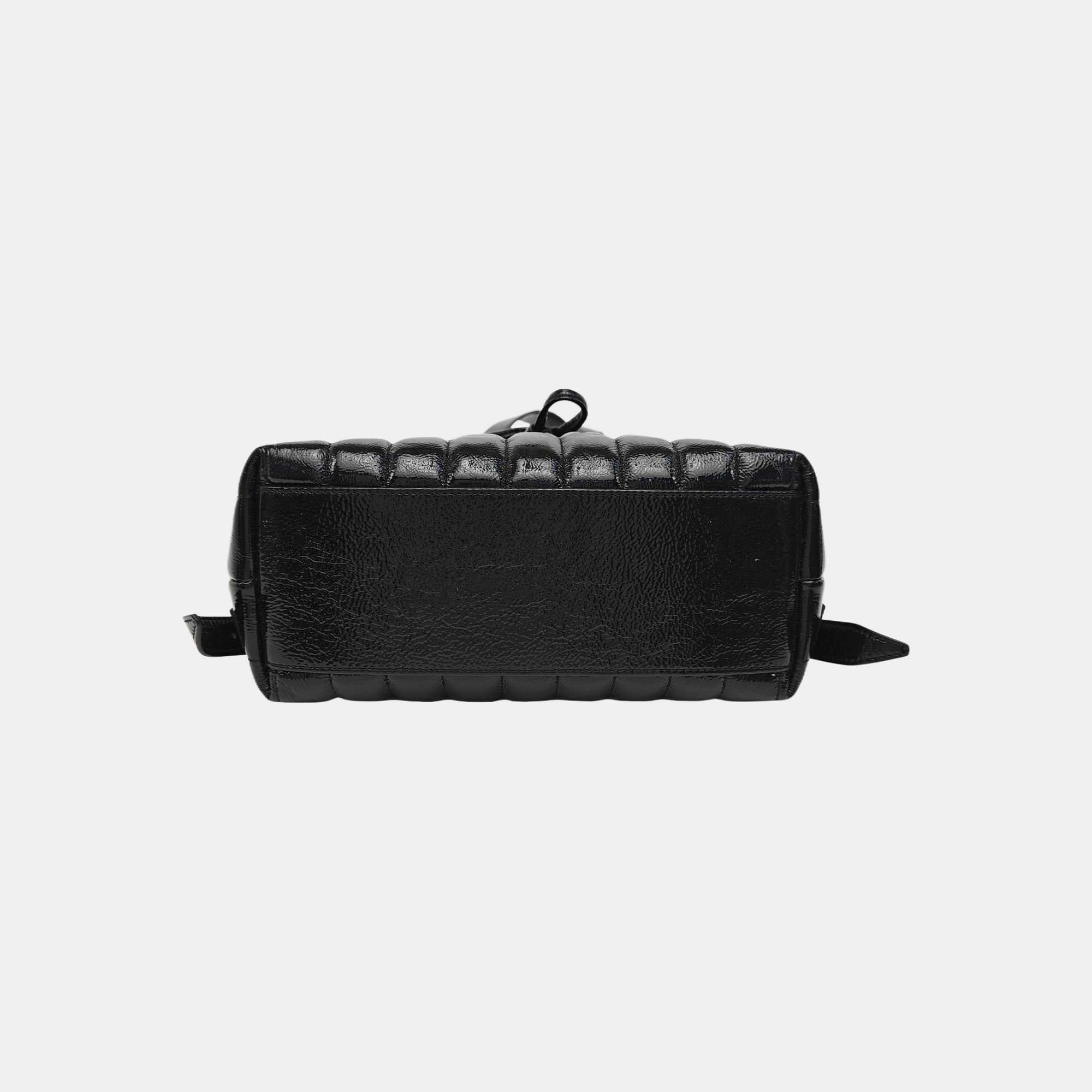LOULOU Small Chevron Calfskin Black