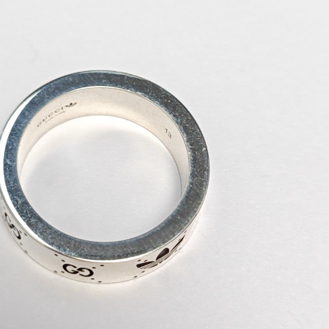 Adidas X Gucci 925 Sterling Silver Ring HK 13