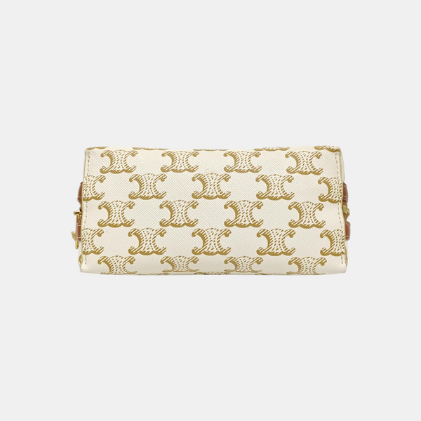 Coated Canvas Shoulder Bag White