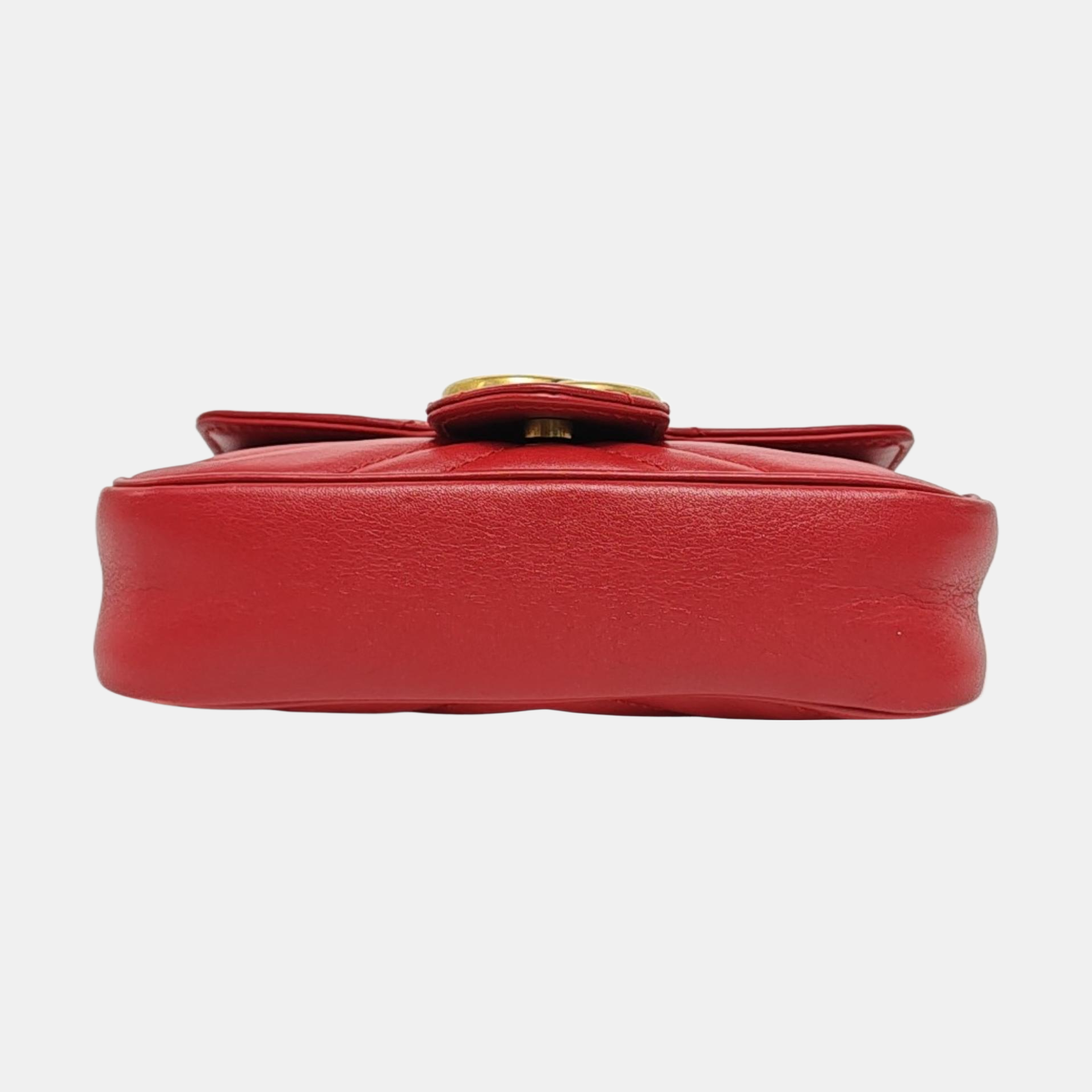 GG Marmont Mini Quilted Calfskin Red