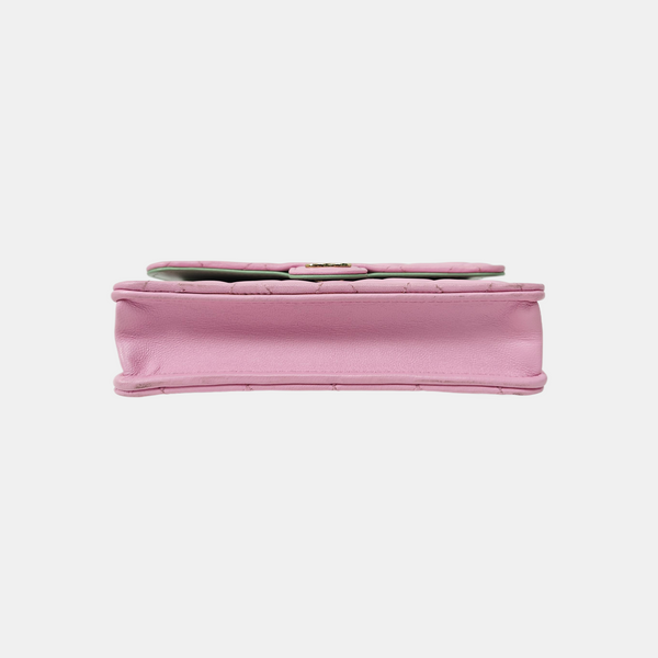 Quilted Lambskin Shoulder Bag Pink