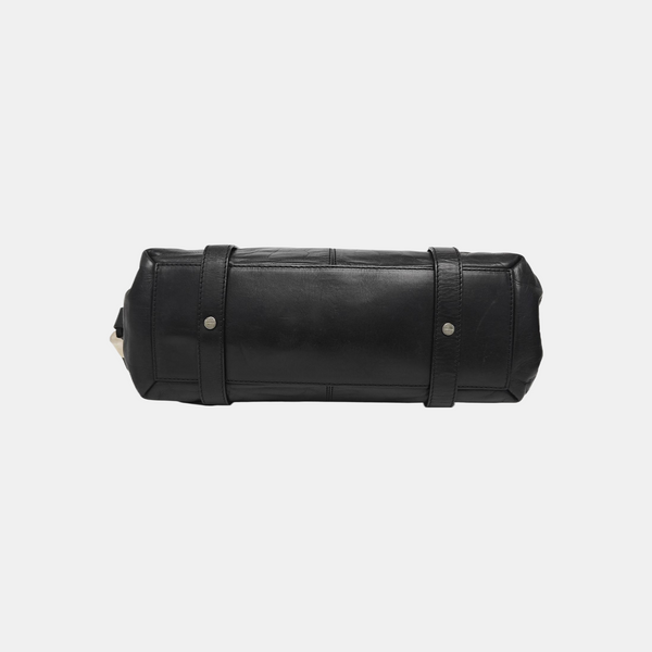 Calfskin Top Handle Bag Black