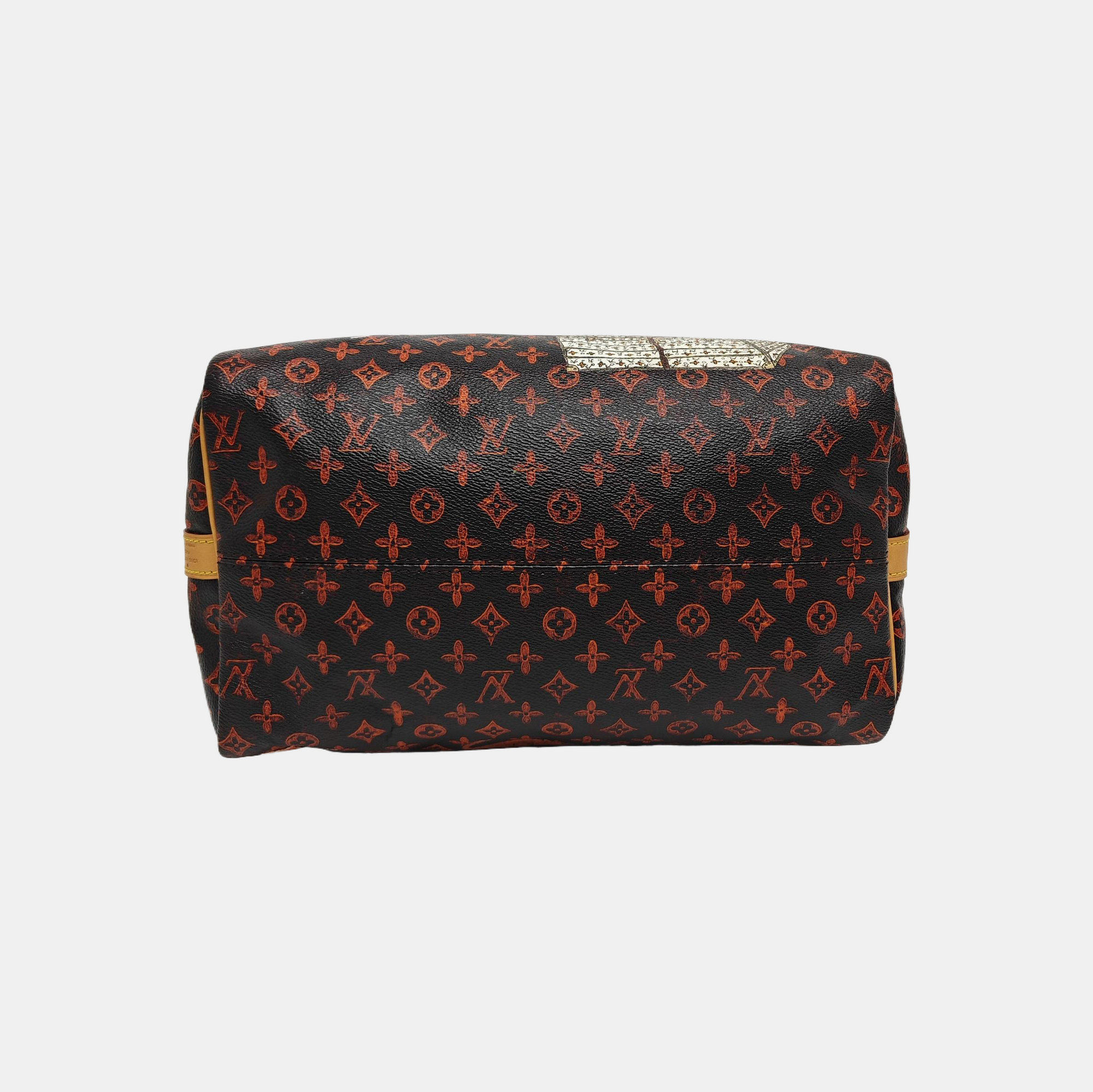 SPEEDY 30 Monogram Coated Canvas Brown