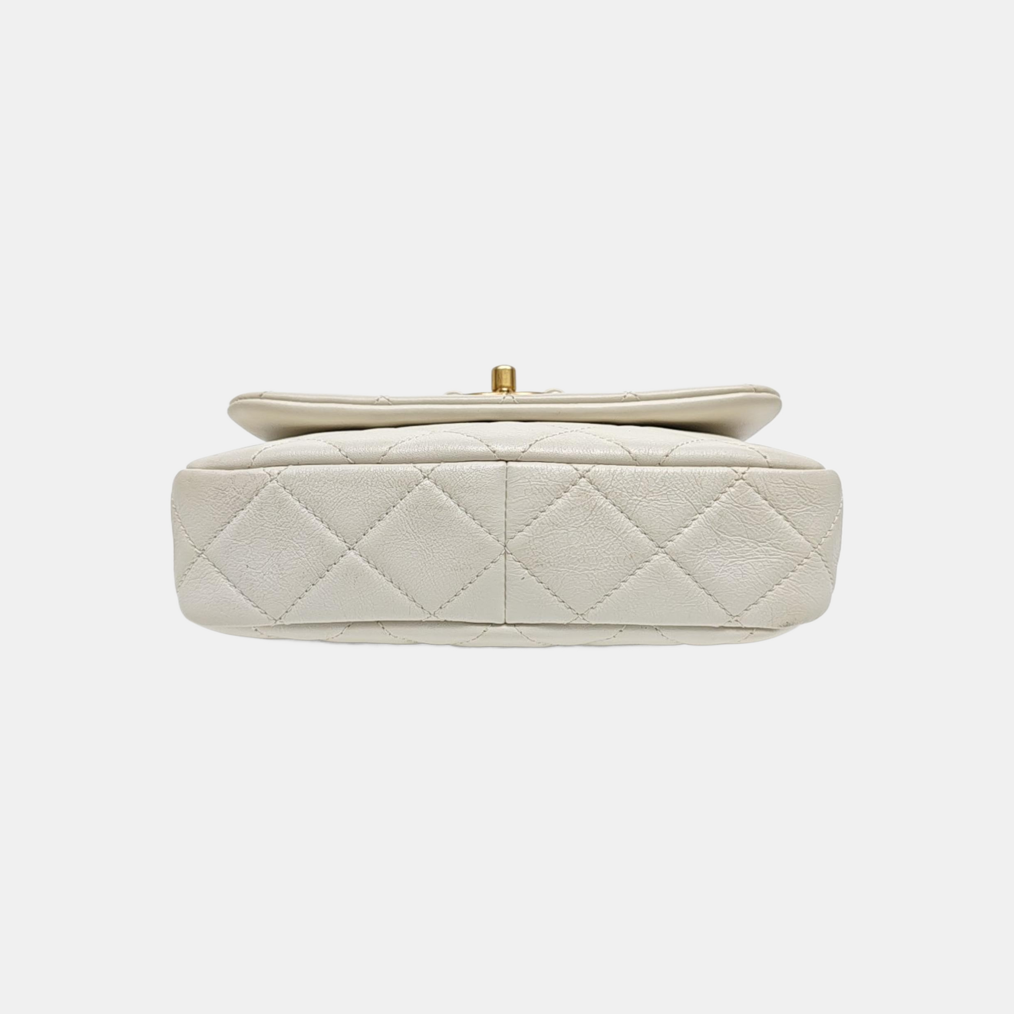 Quilted Calfskin White