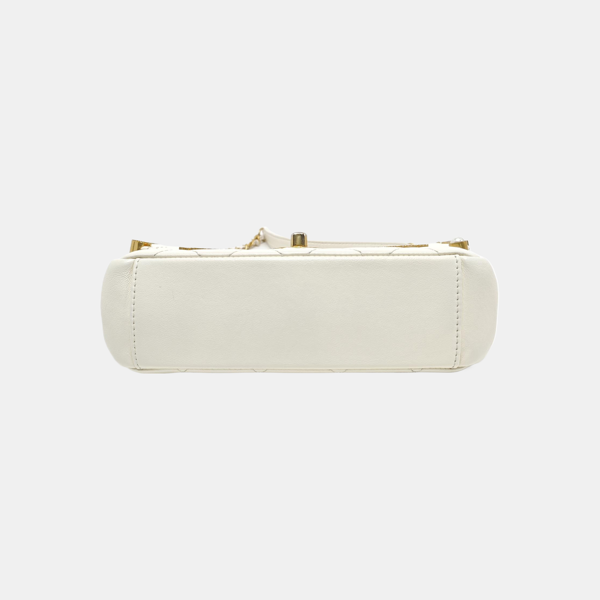 Quilted Lambskin White