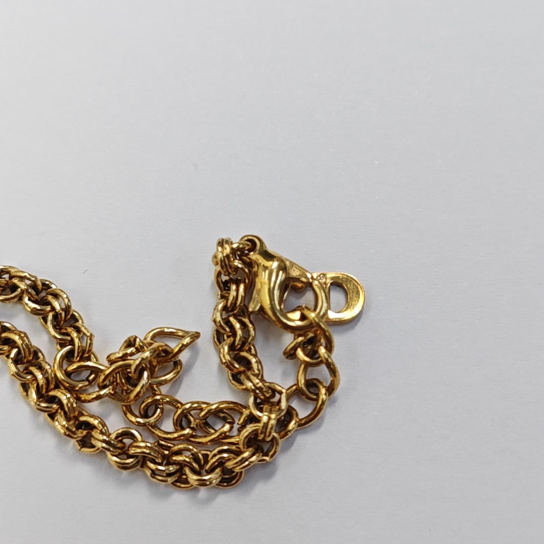 Petit CD Metal Gold Necklace