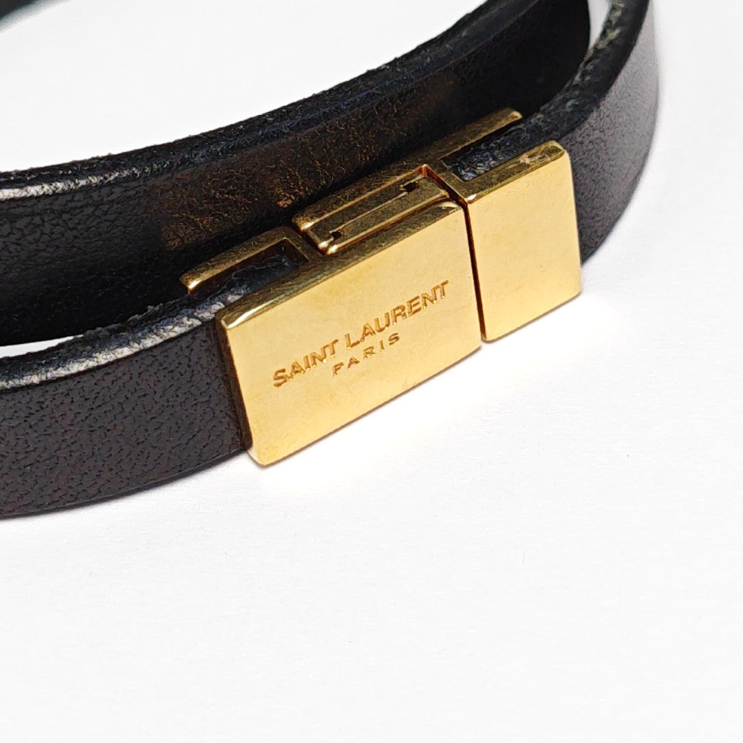 Leather Black Bangle
