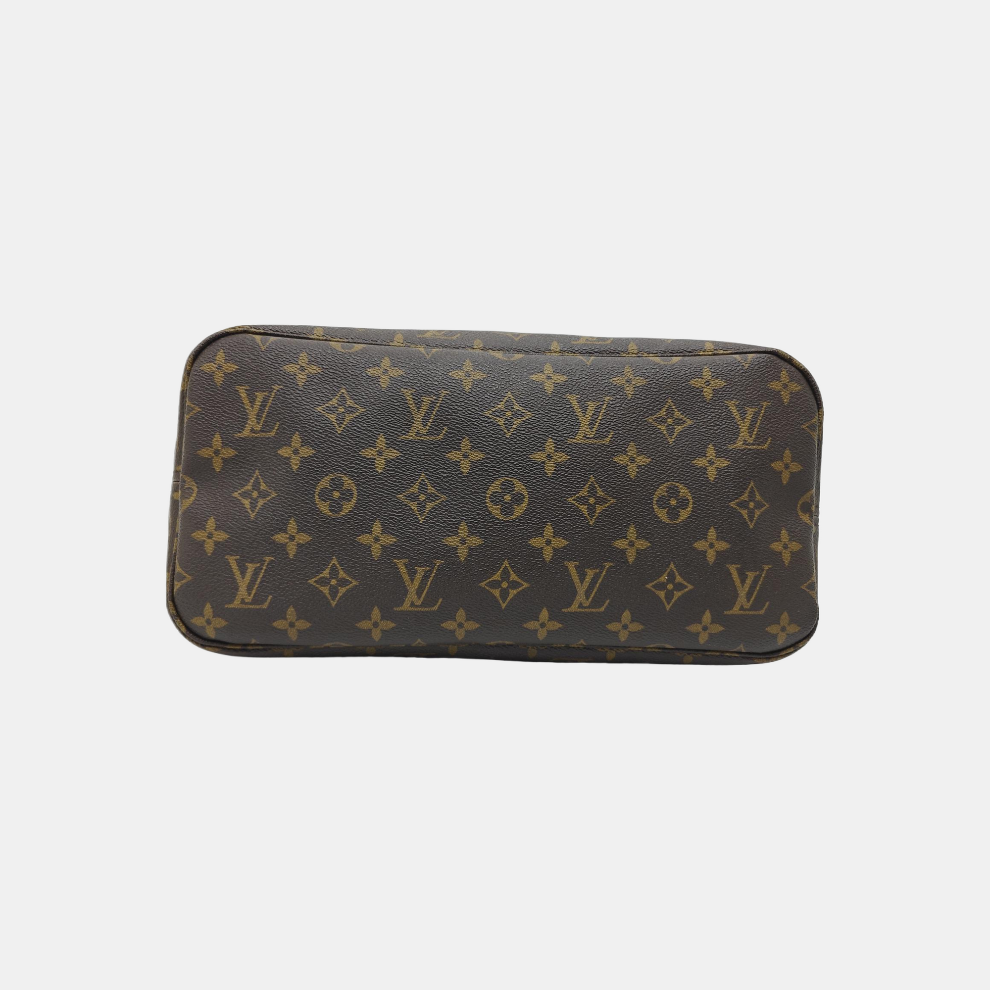 NEVERFULL MM Monogram Coated Canvas Brown