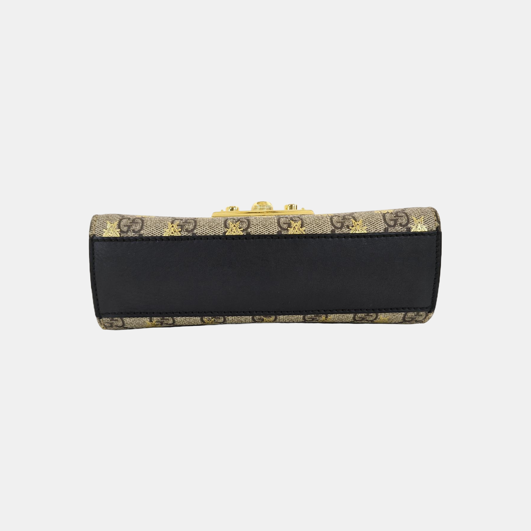 Padlock Small Monogram Coated Canvas Beige