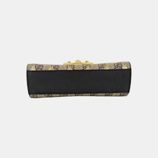Padlock Small Monogram Coated Canvas Beige