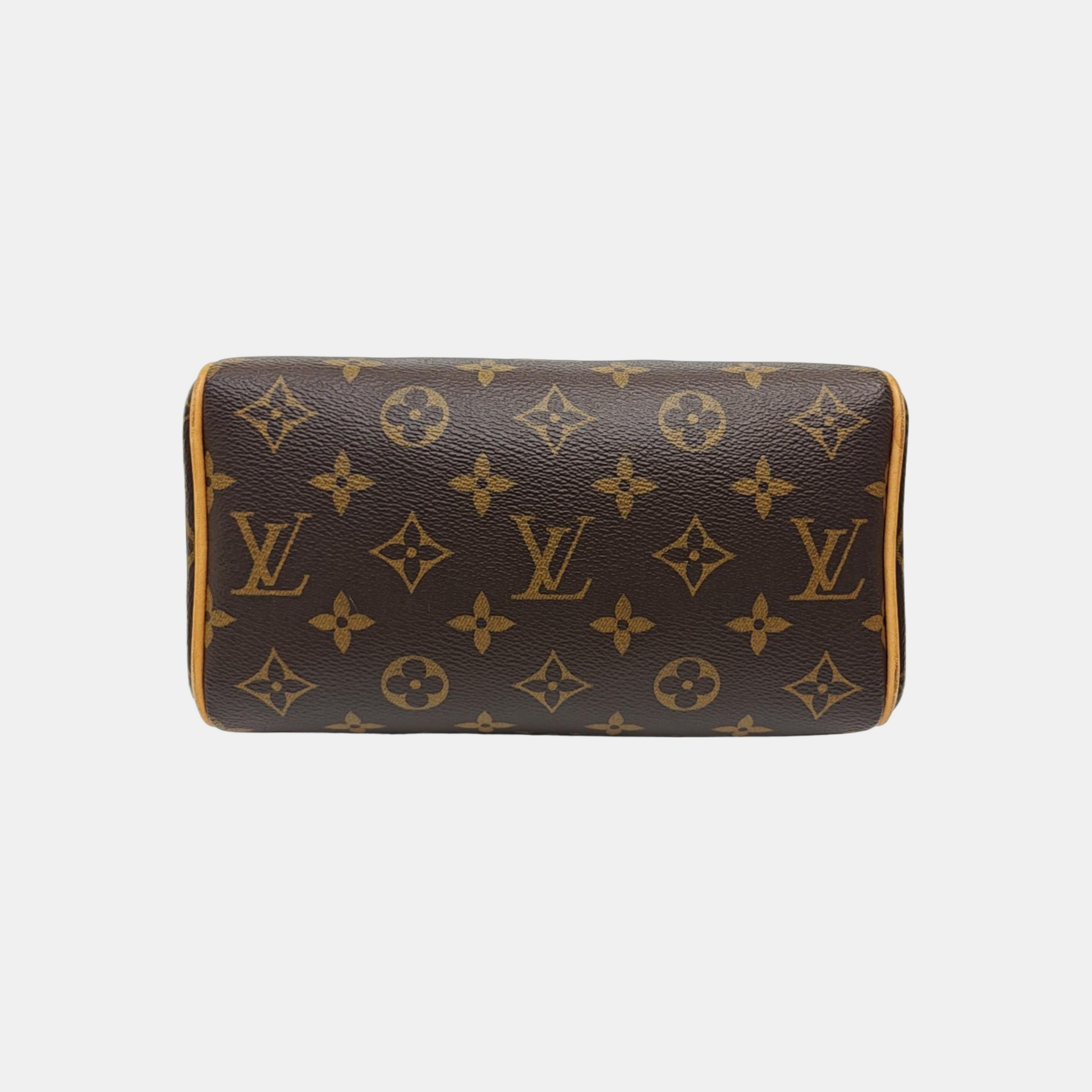 SPEEDY 20 Monogram Coated Canvas Brown