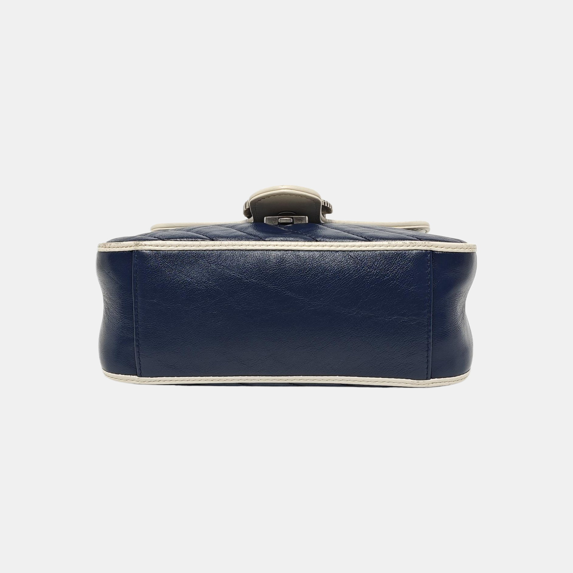 GG Marmont Mini Quilted Calfskin Blue