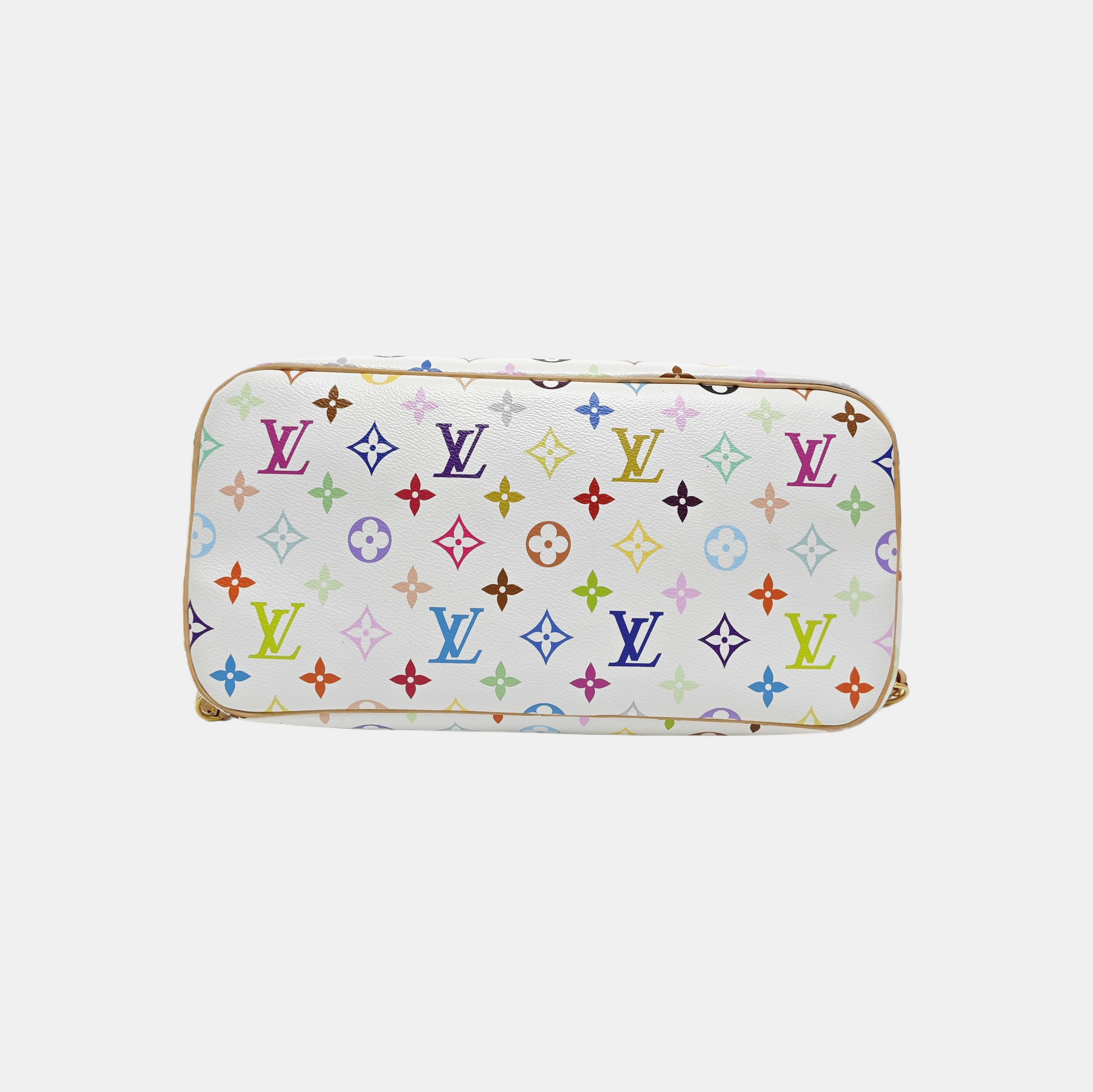 LV × TM NEVERFULL MM Monogram Coated Canvas White