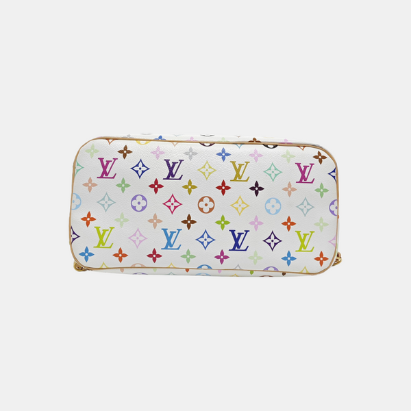 LV × TM NEVERFULL MM Monogram Coated Canvas White