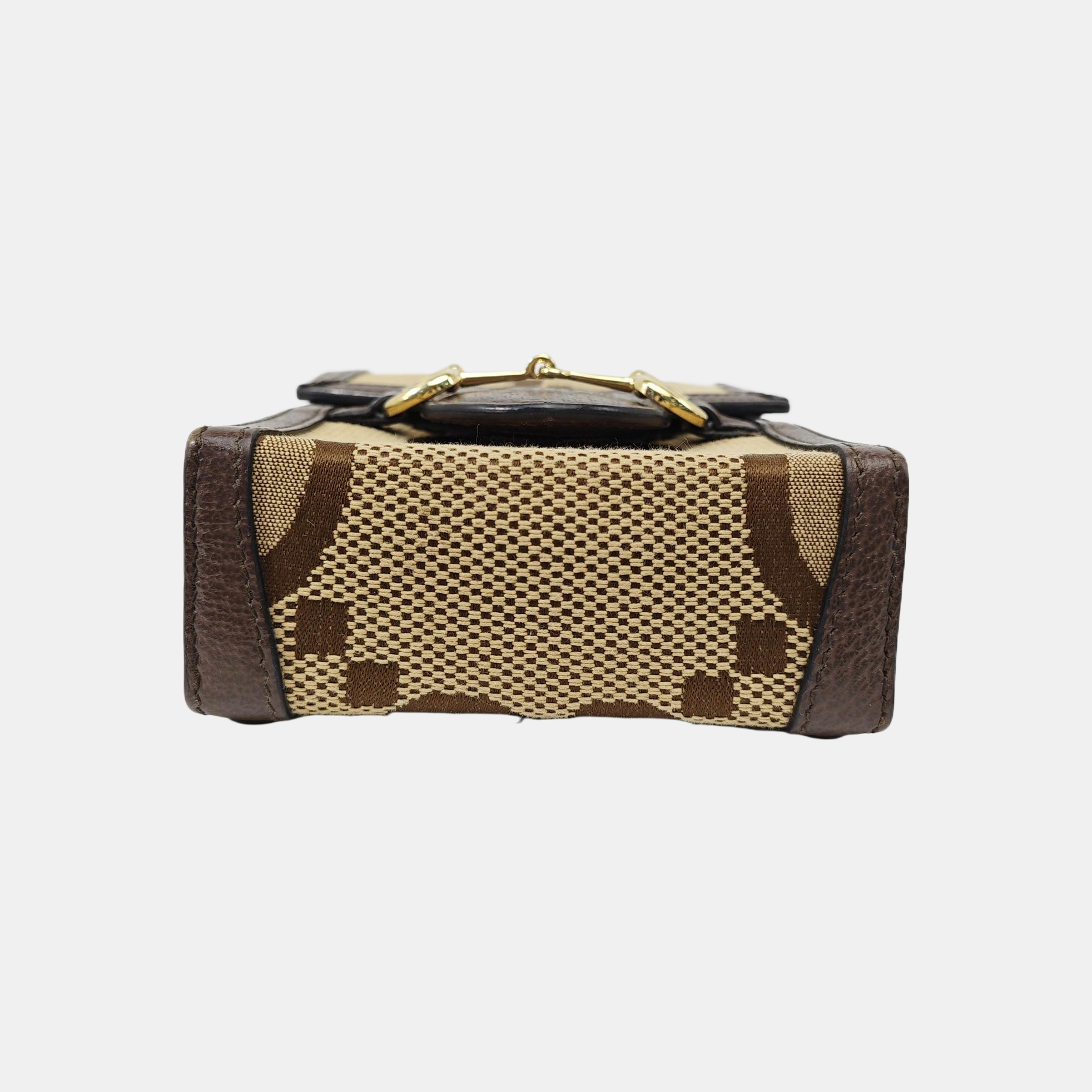 Horsebit 1955 Mini Monogram Canvas Beige