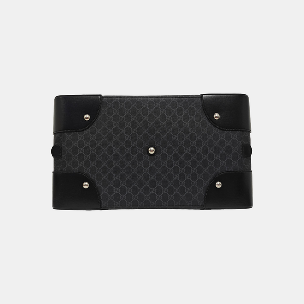 Monogram Coated Canvas Shoulder Bag Black