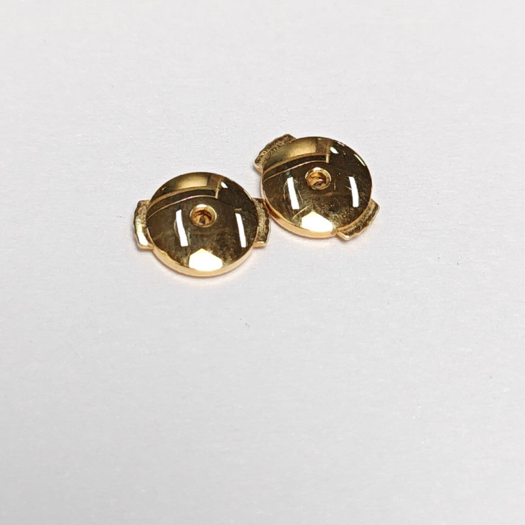 Sweet Alhambra 18k Gold White Stud Earrings