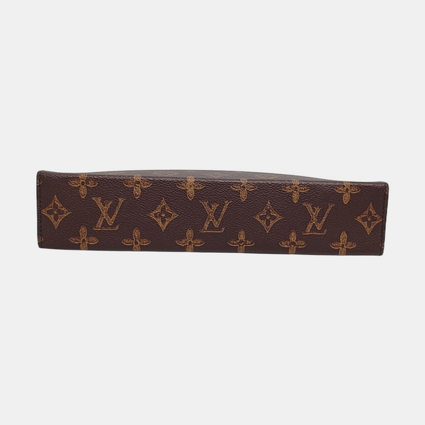 Pochette Voyag MM Monogram Coated Canvas Brown
