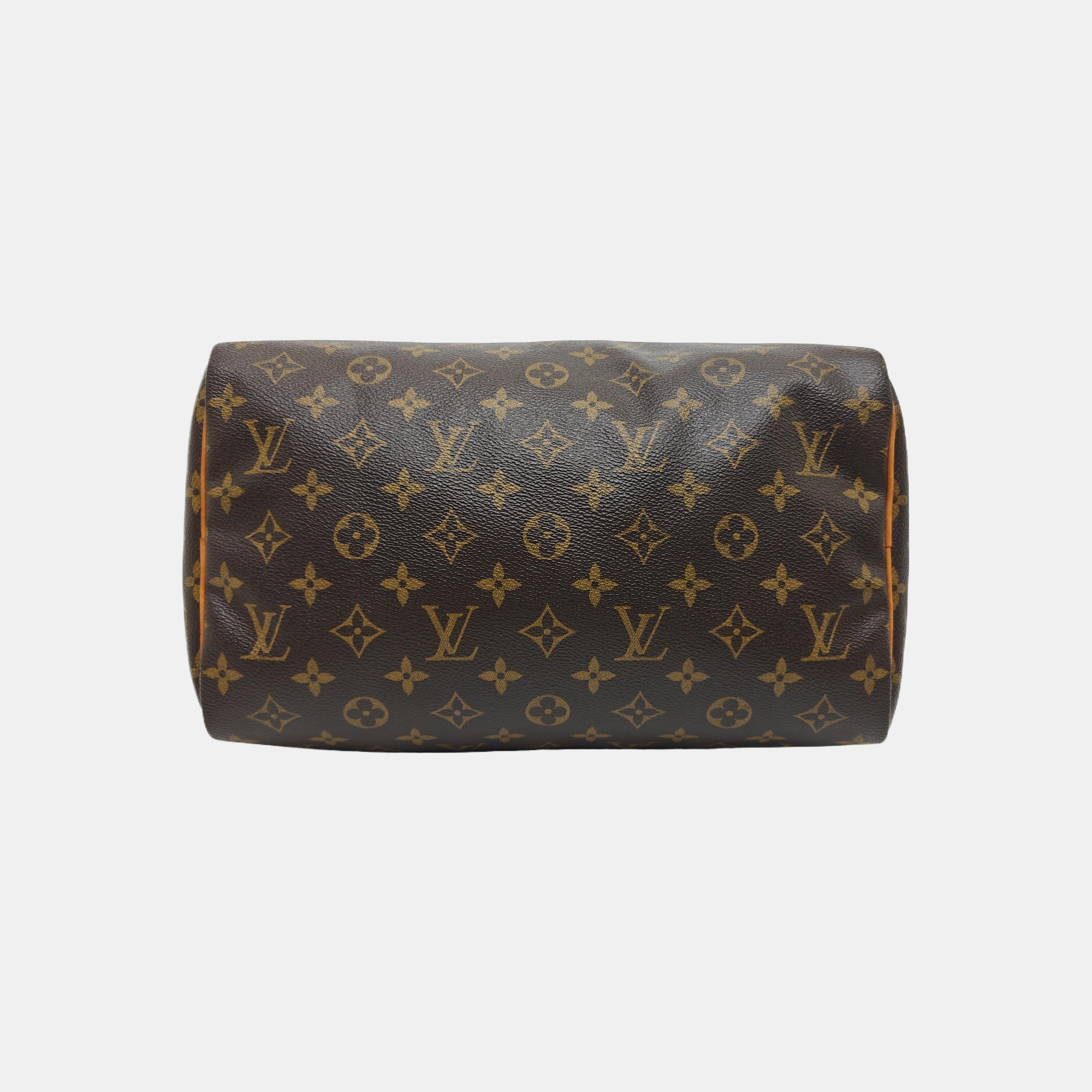 SPEEDY 30 Monogram Coated Canvas Brown
