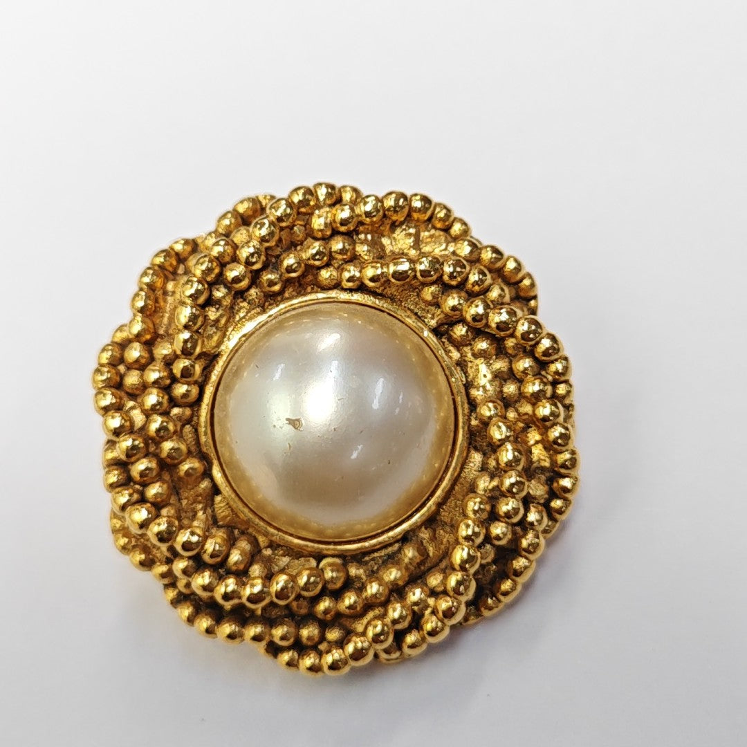 Metal Gold Clip On Earrings