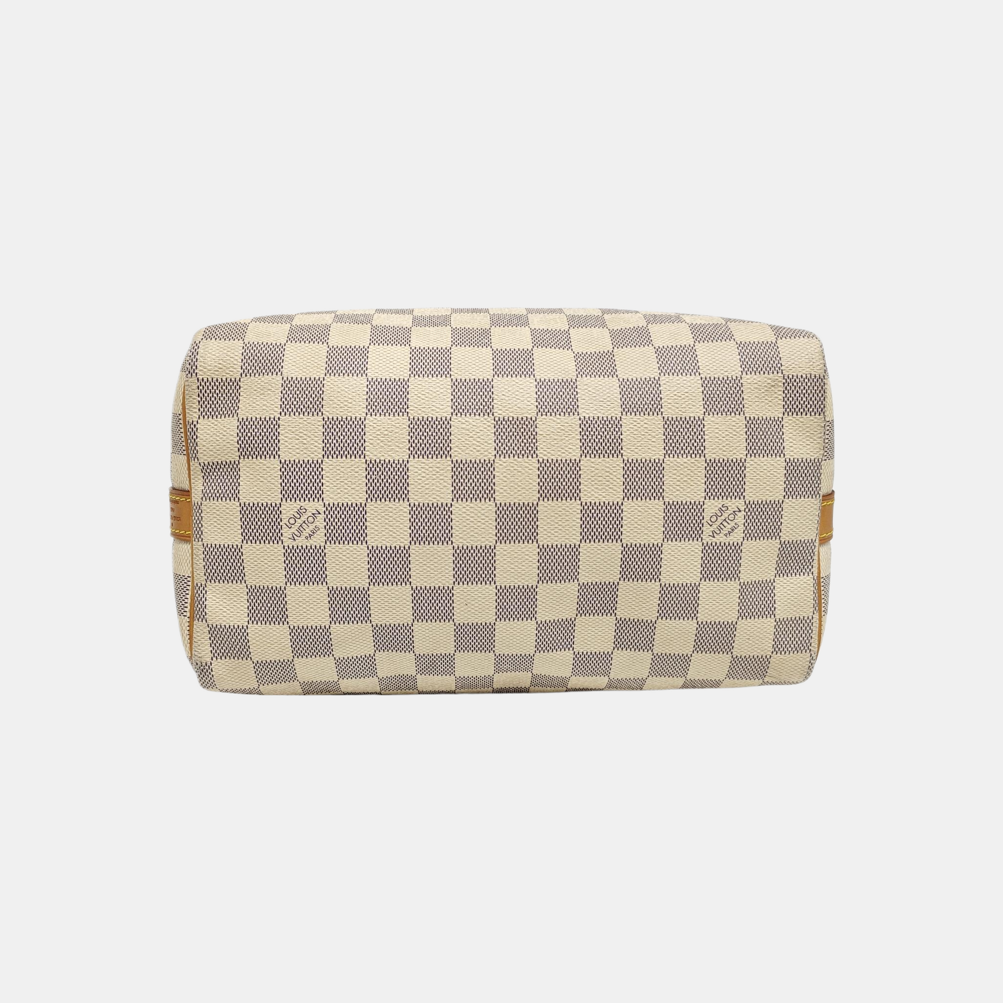 SPEEDY 25 Damier Azur Coated Canvas White
