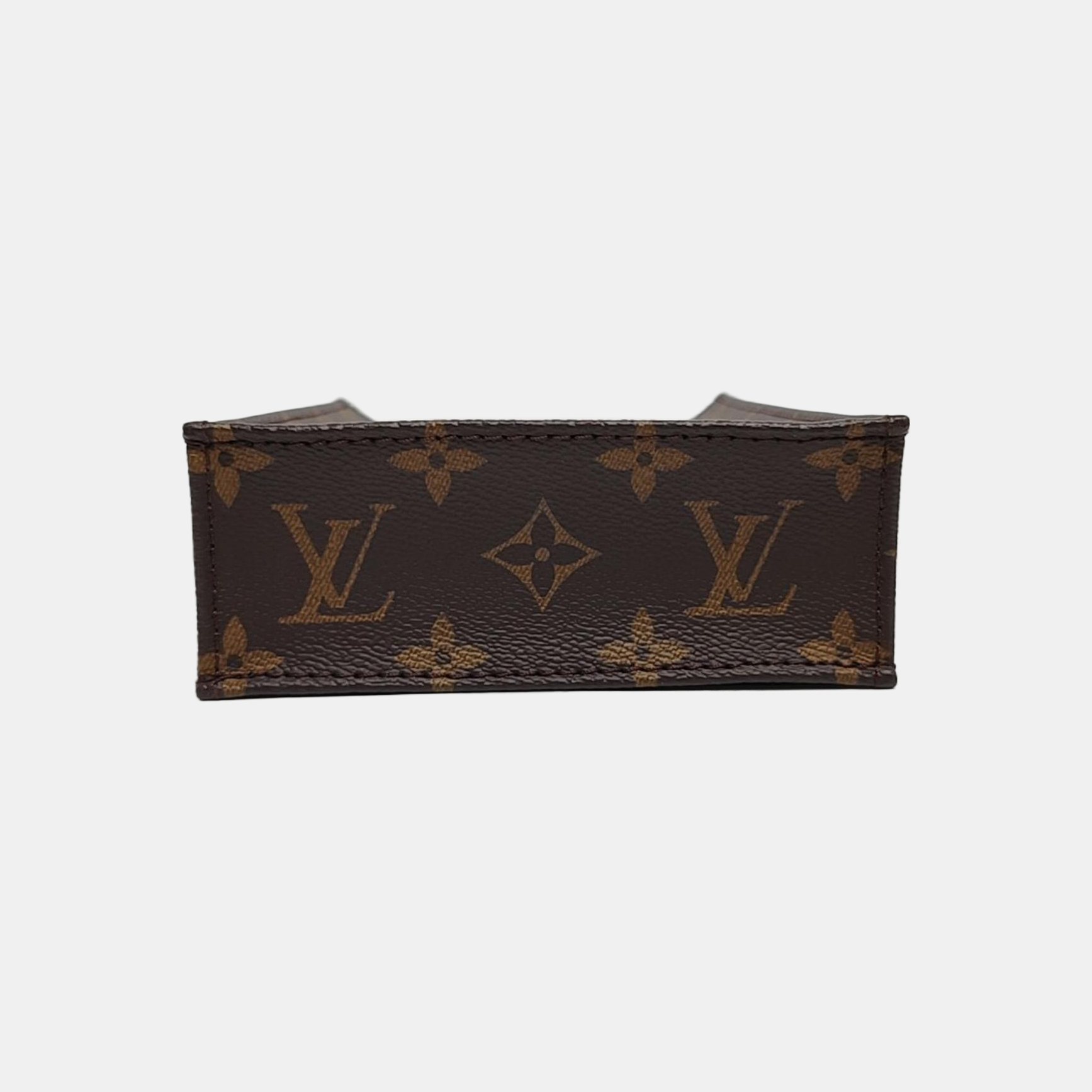 SAC PLAT Mini Monogram Coated Canvas Brown