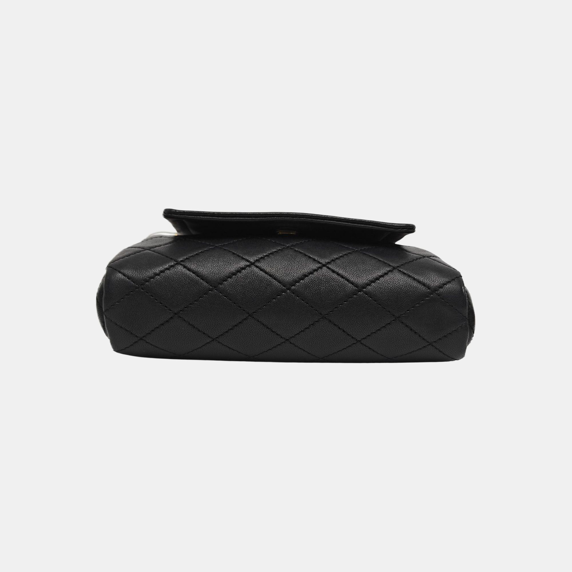 NOLITA Mini Quilted Lambskin Black