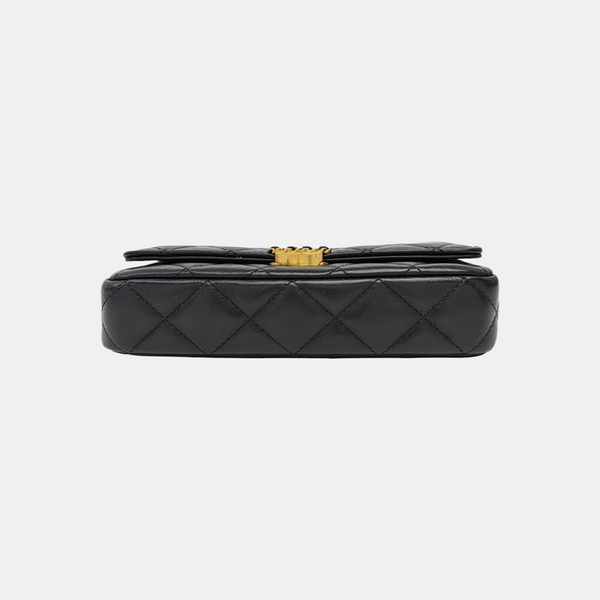 23K Quilted Calfskin Black