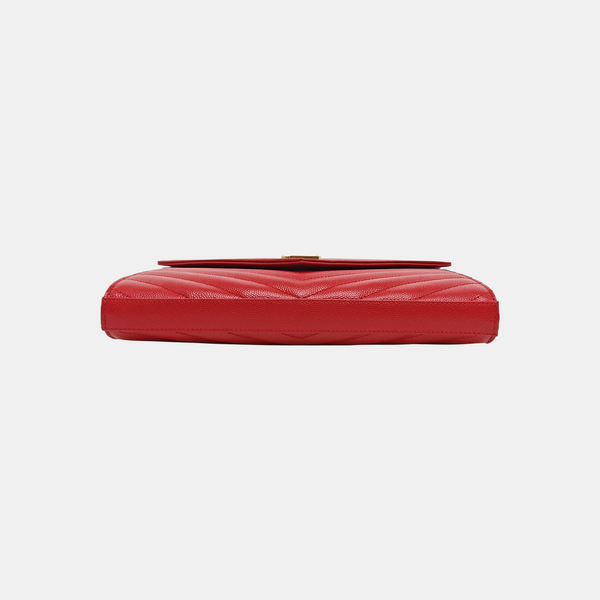 MONOGRAM Medium Chevron Calfskin Red